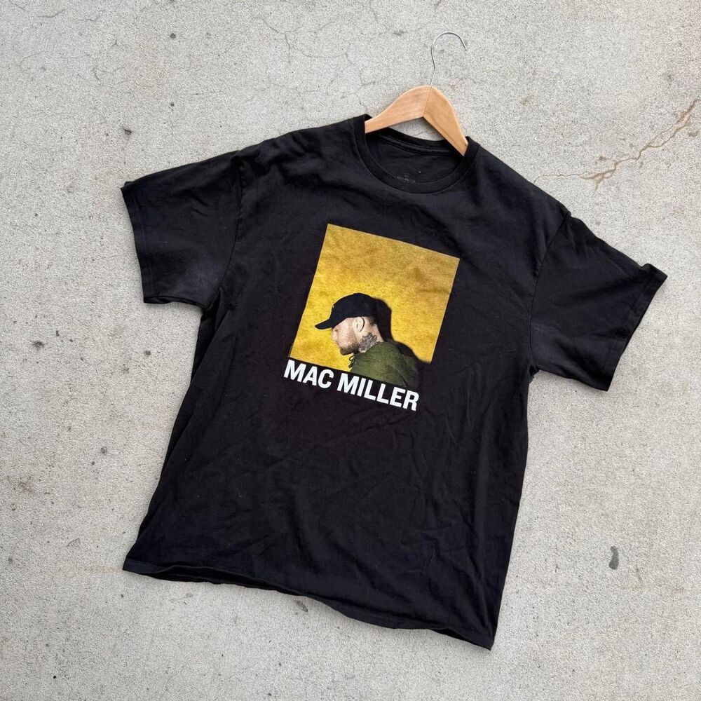 Mac Miller Graphic Portrait Band Tee Size Large
